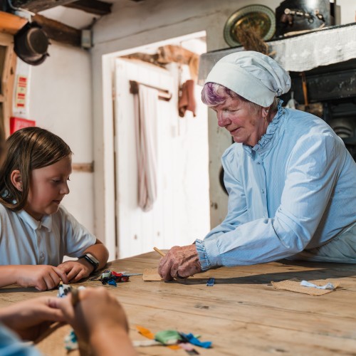 Lady teaching children