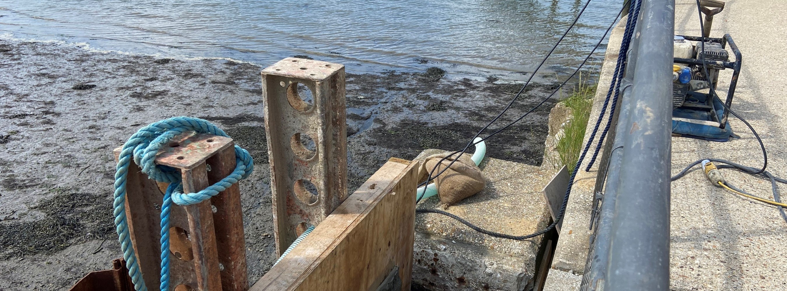 Sea Wall repairs, River Hamble