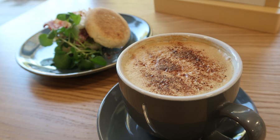 A hot drink and a meal from the Beechwood Kitchen