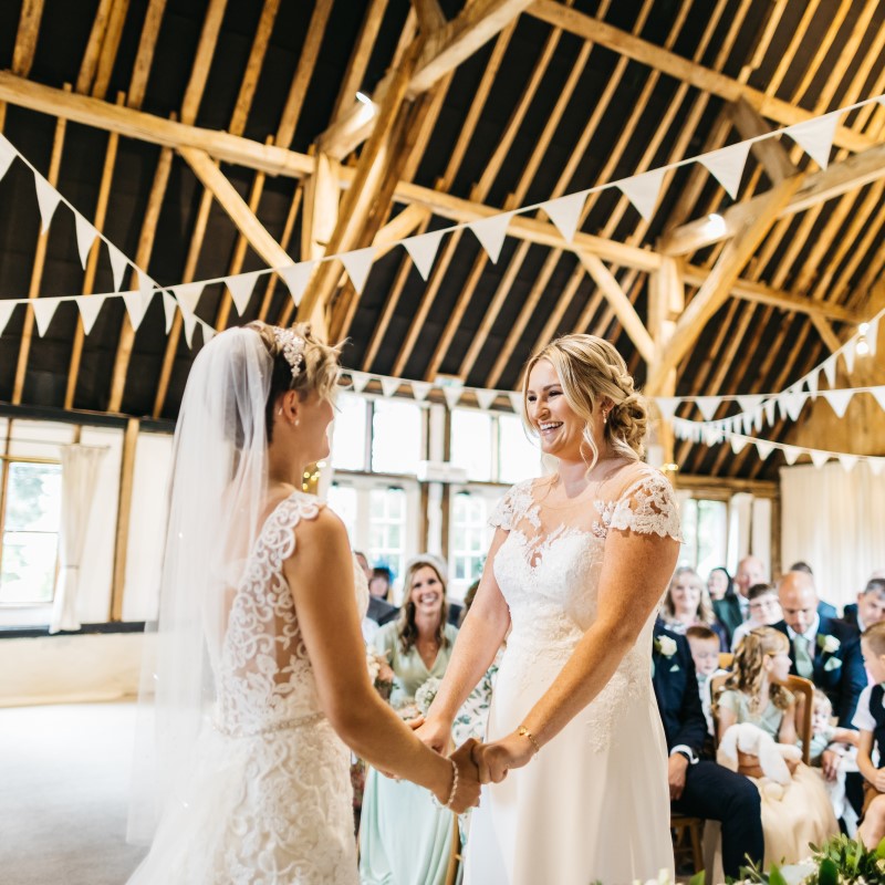Brides taking their vows