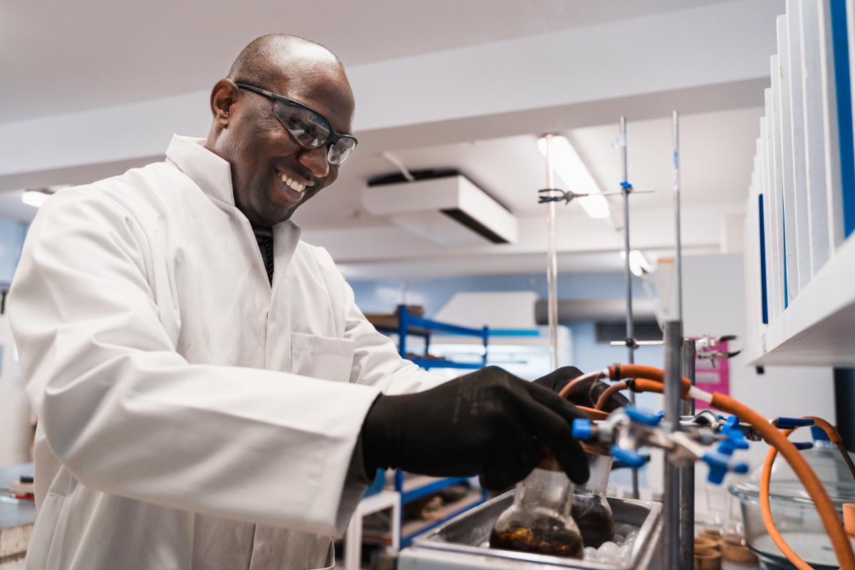 man in laboratory