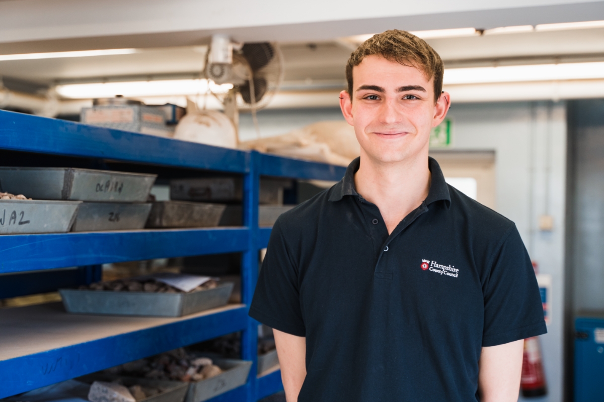 worker in stockroom