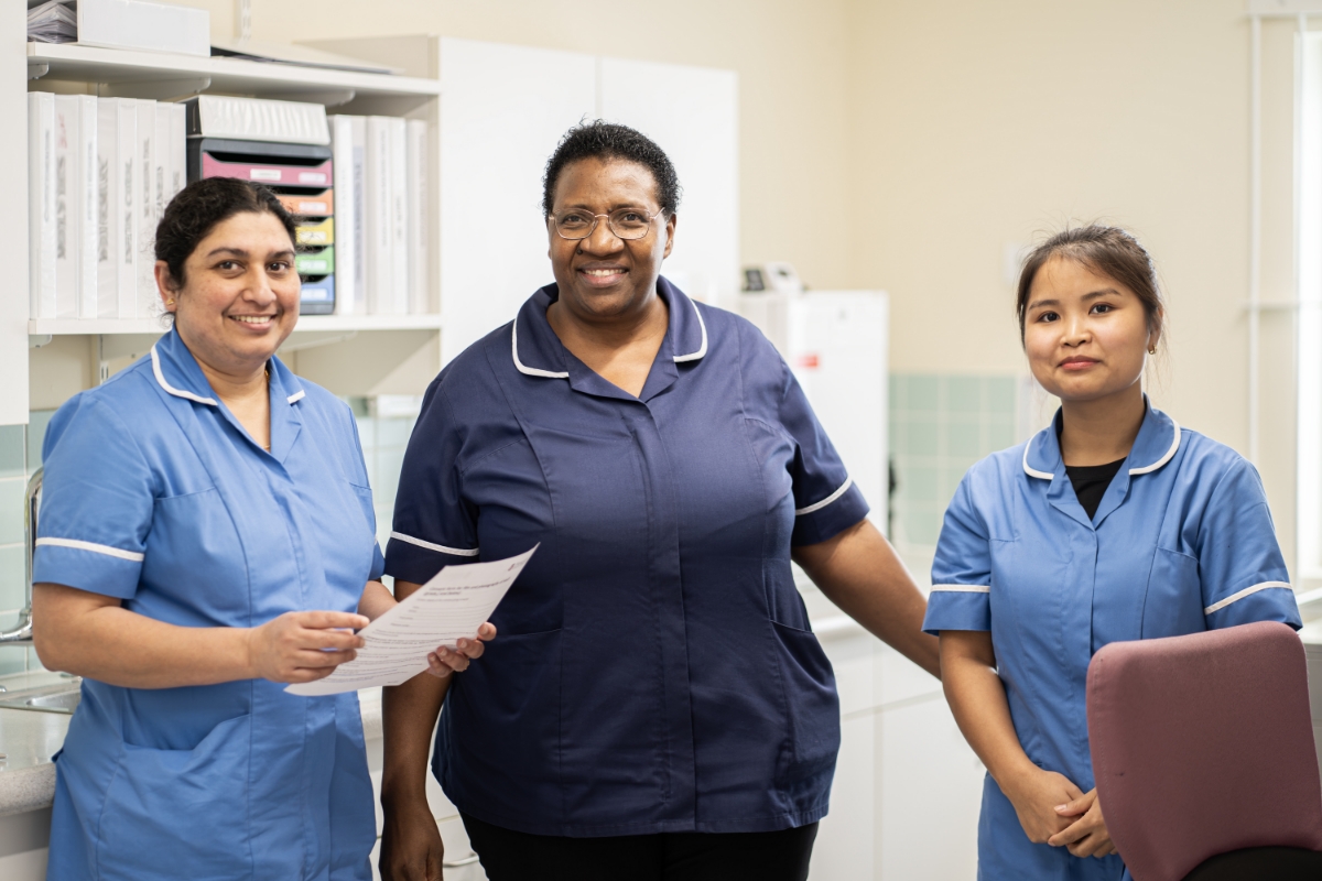three nurses together