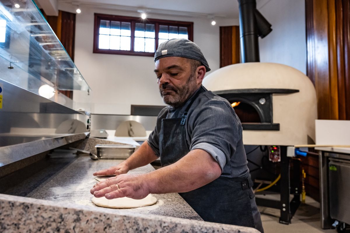 A chef working in the kitchen