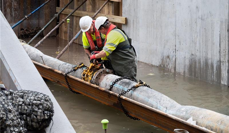 Woman on a building site