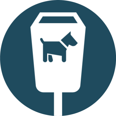 dog waste bin icon