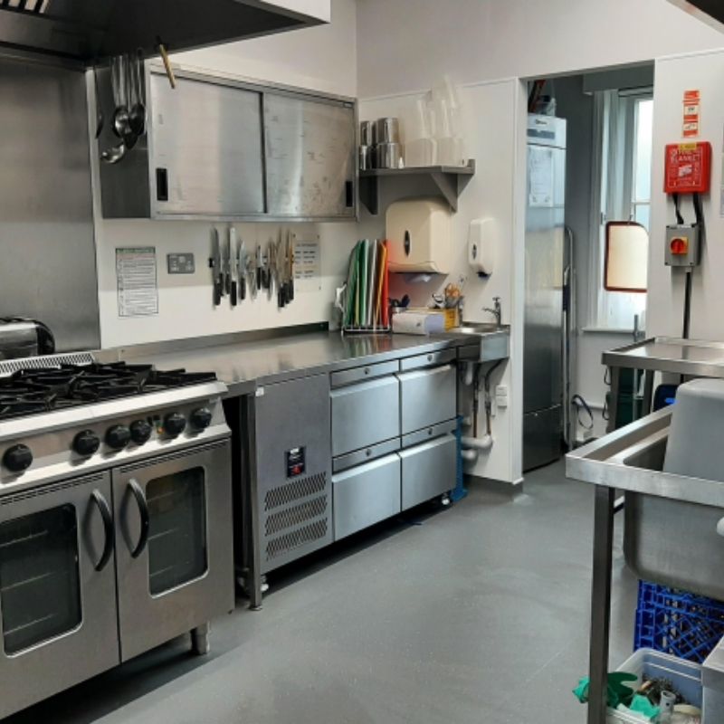 The kitchen at Minstead Study Centre